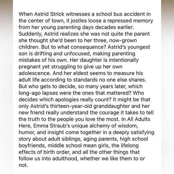 All Adults Here by Emma Straub, Read with Jenna Hardback Book, EUC - Picture 7 of 9